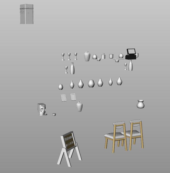 Miniatura 3 do modelo 3D 微缩景观 迷你世界 微观世界 迷你建筑 木质咖啡书吧小洋楼 无需AMS多色打印