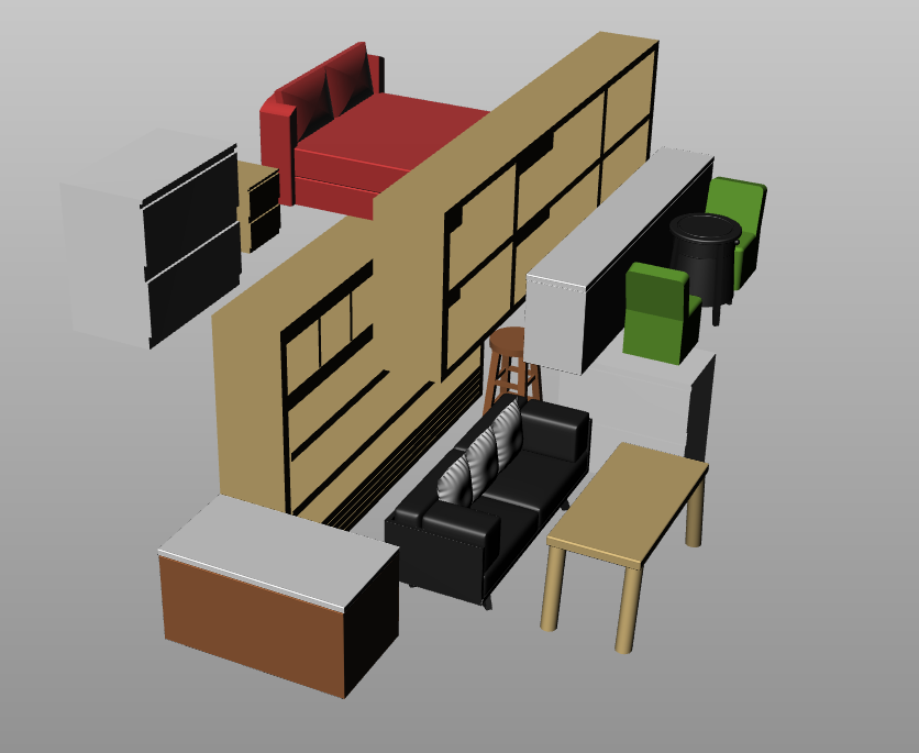 Miniatura 1 do modelo 3D 微缩景观 迷你世界 微观世界 迷你建筑 木质咖啡书吧小洋楼 无需AMS多色打印