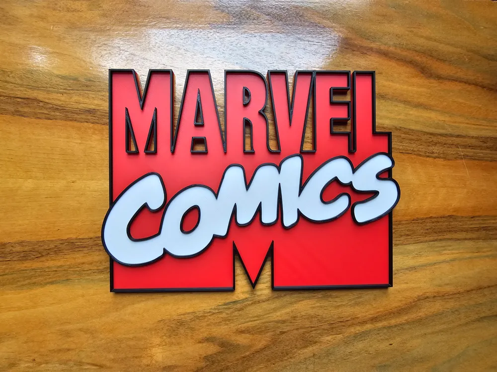 Marvel Comick Sign Marvel Comics 3D Sign by Fast3D MakerWorld: Download Free 3D Models