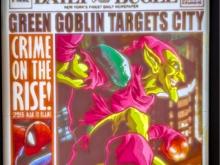 Spiderman Daily Bugle Green Goblin Litho