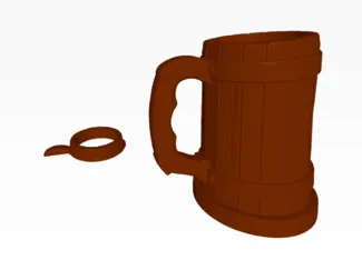 16oz. Tall Can Wooden Tankard