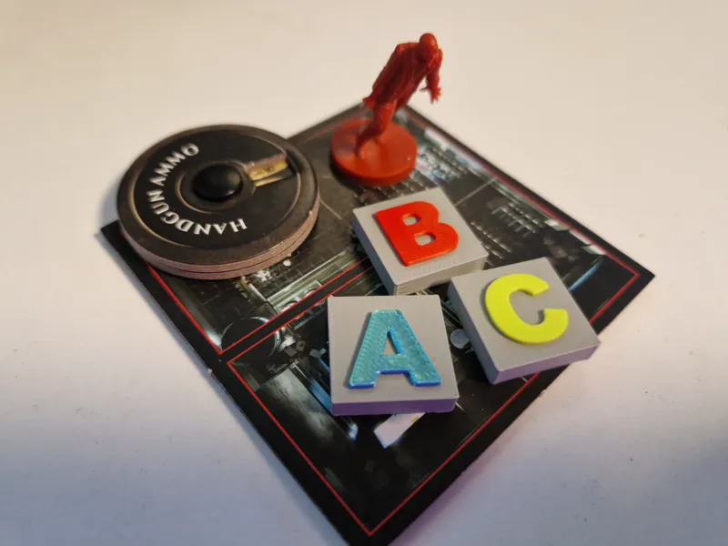 Resident Evil - Boardgame: Marker / Tokens (A,B,C)