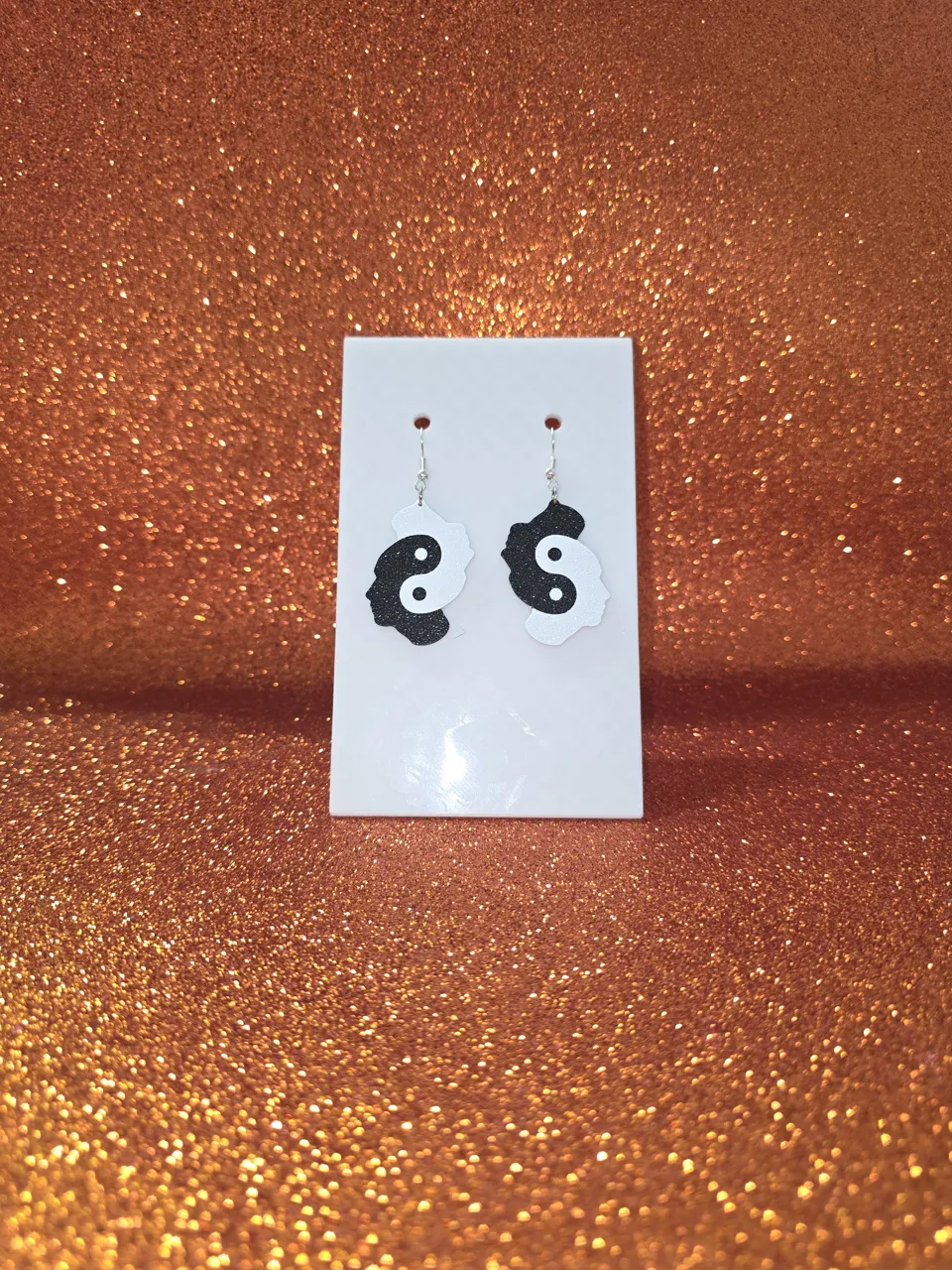 Human Yin and Yang earrings view 2