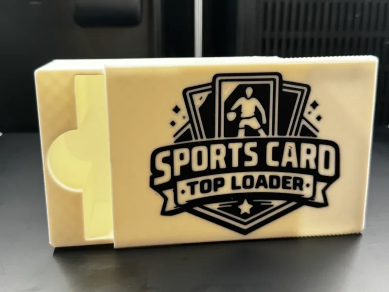 Sports card Top Loader with snapping slide-lid
