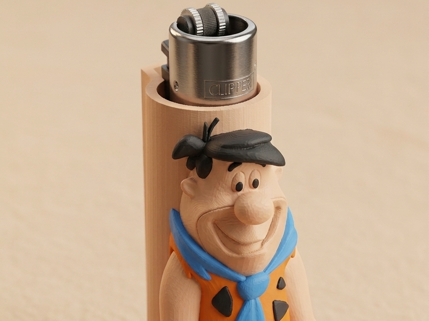 Fred Flinstone Clipper Lighter Case