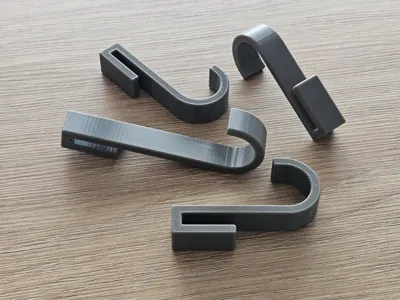 Adjustable Bathroom Glass Hook (Parametric)