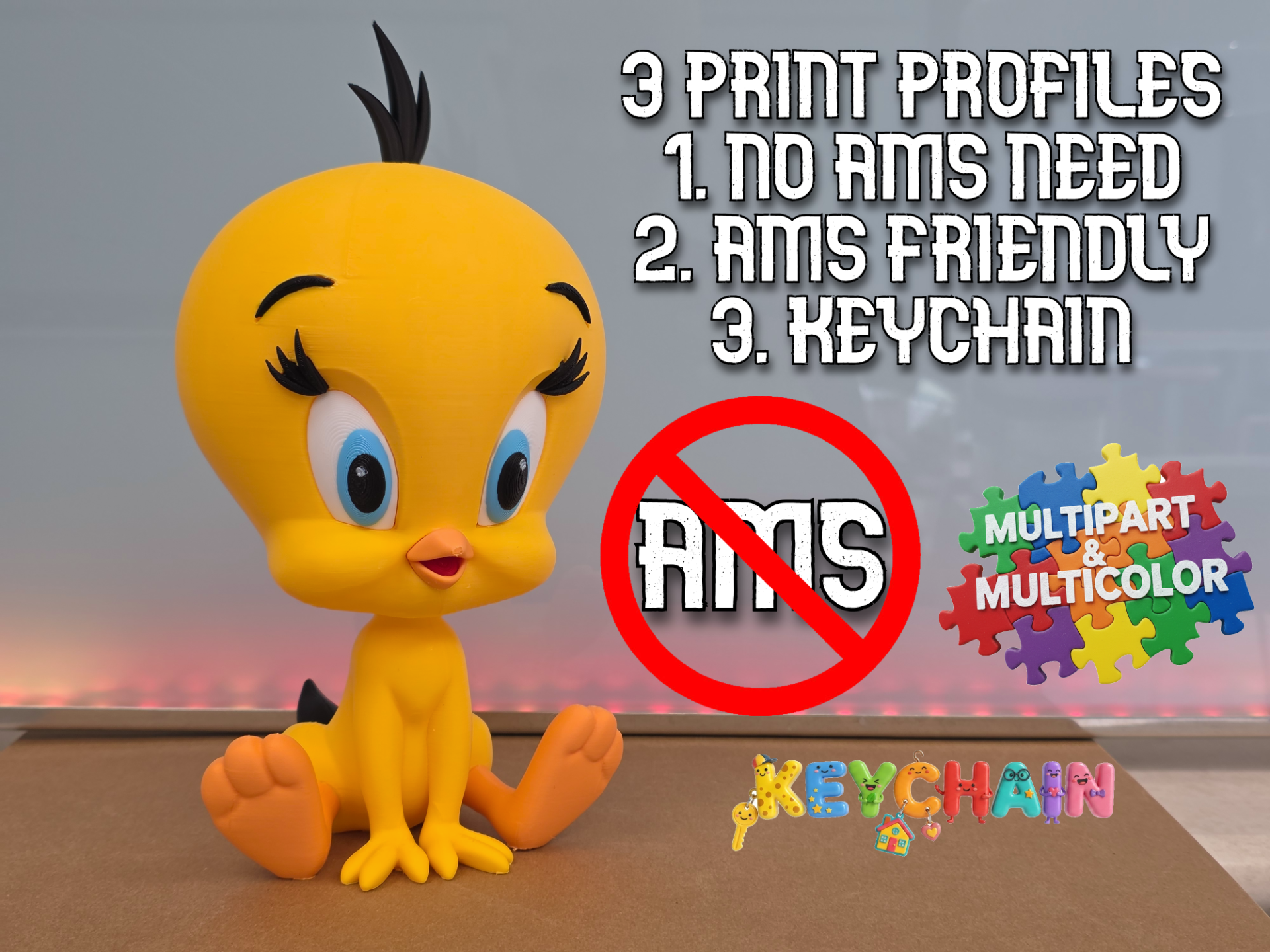 Tweety / NO AMS - AMS FRIENDLY - KEYCHAIN