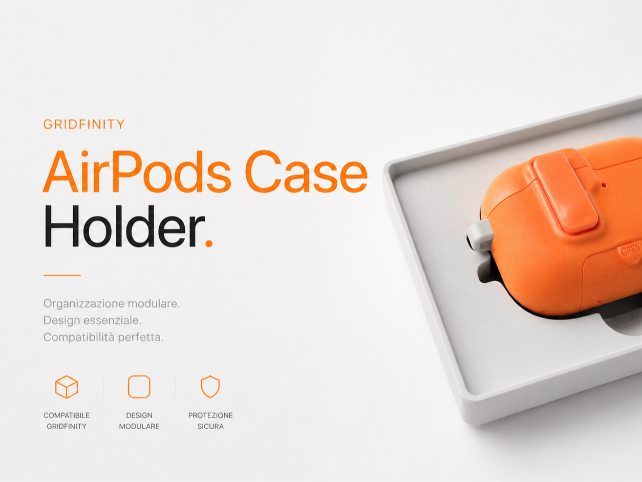 Gridfinity Holder per AirPods Pro 3 con custodia