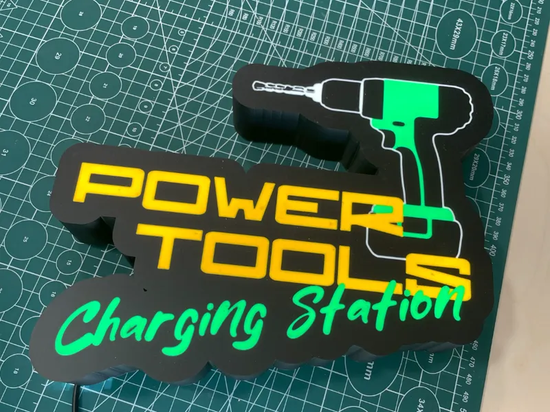 Power Tools Charging Station Led Sign