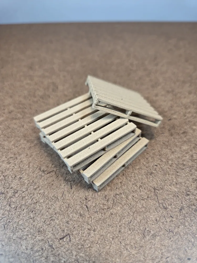 Pallet and Drums 1:30 Scale - Free 3D Print Model - MakerWorld