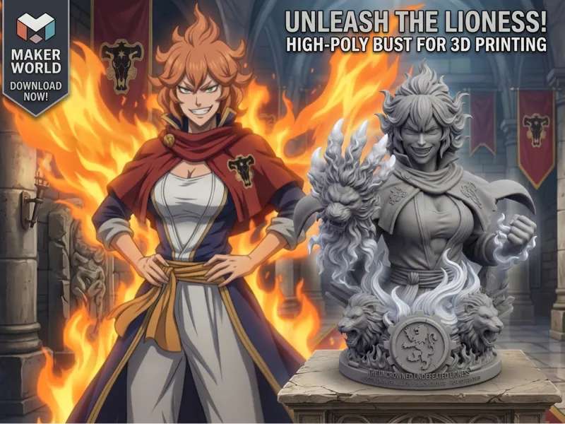Black Clover Mereoleona Vermillion Fire Magic Bust