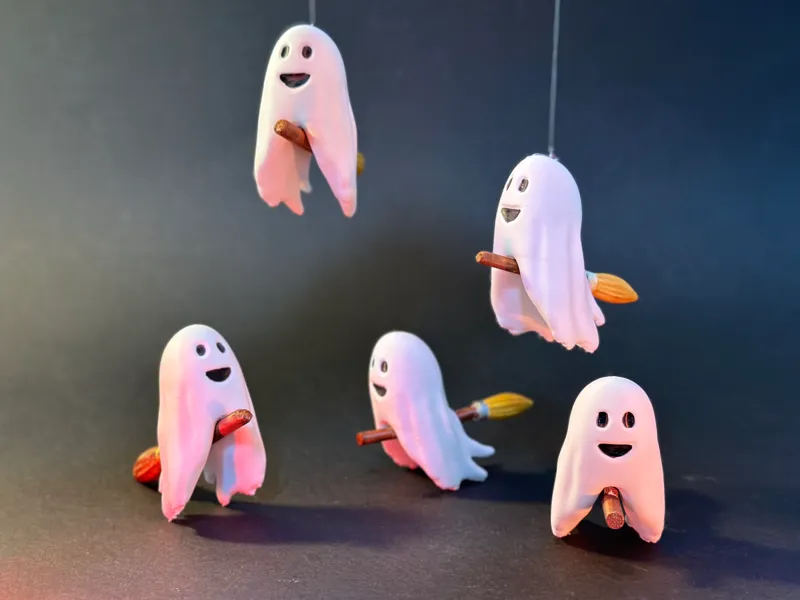 Cute Ghost on the broom