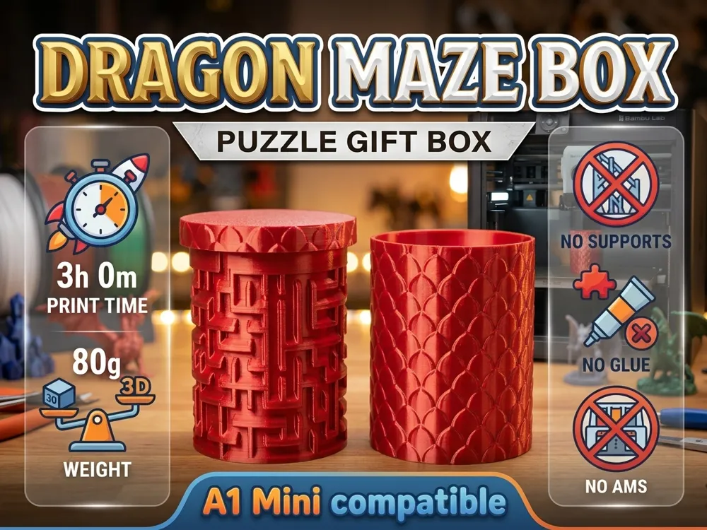 Caja de Regalo Rompecabezas Laberinto del Dragón - Sin Soportes ...
