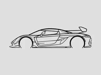 Koenigsegg Jesko Silhouette Wall Art
