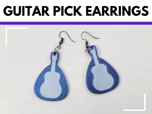 Guitar pick earrings jewelry for music lovers