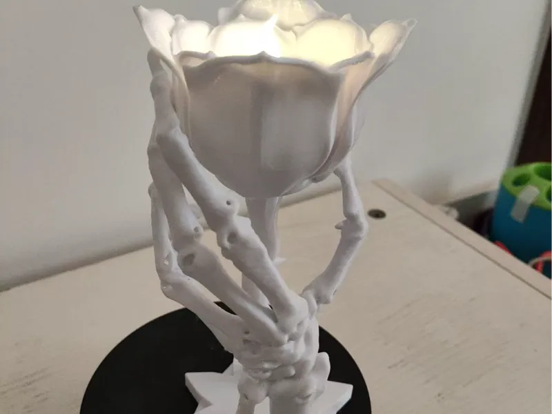 骷髅玫瑰烛灯