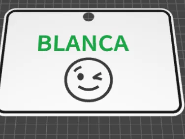 Letrero "BLANCA"