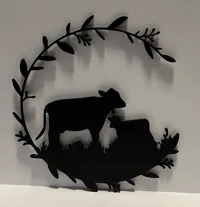Décoration murale vache dans un pré — photo 2
