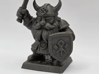 Dwarven Warrior - Hammer & Shield Miniature
