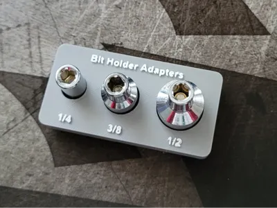 Gridfinity Socket to Hex Bit Adapter Holder
