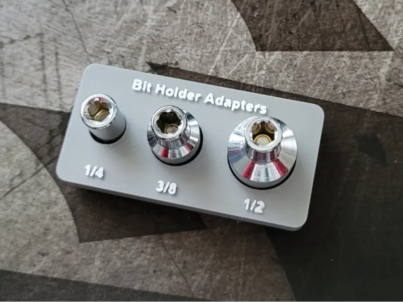 Gridfinity Socket to Hex Bit Adapter Holder