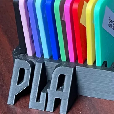 Color Swatch with Holder Labeled for PLA