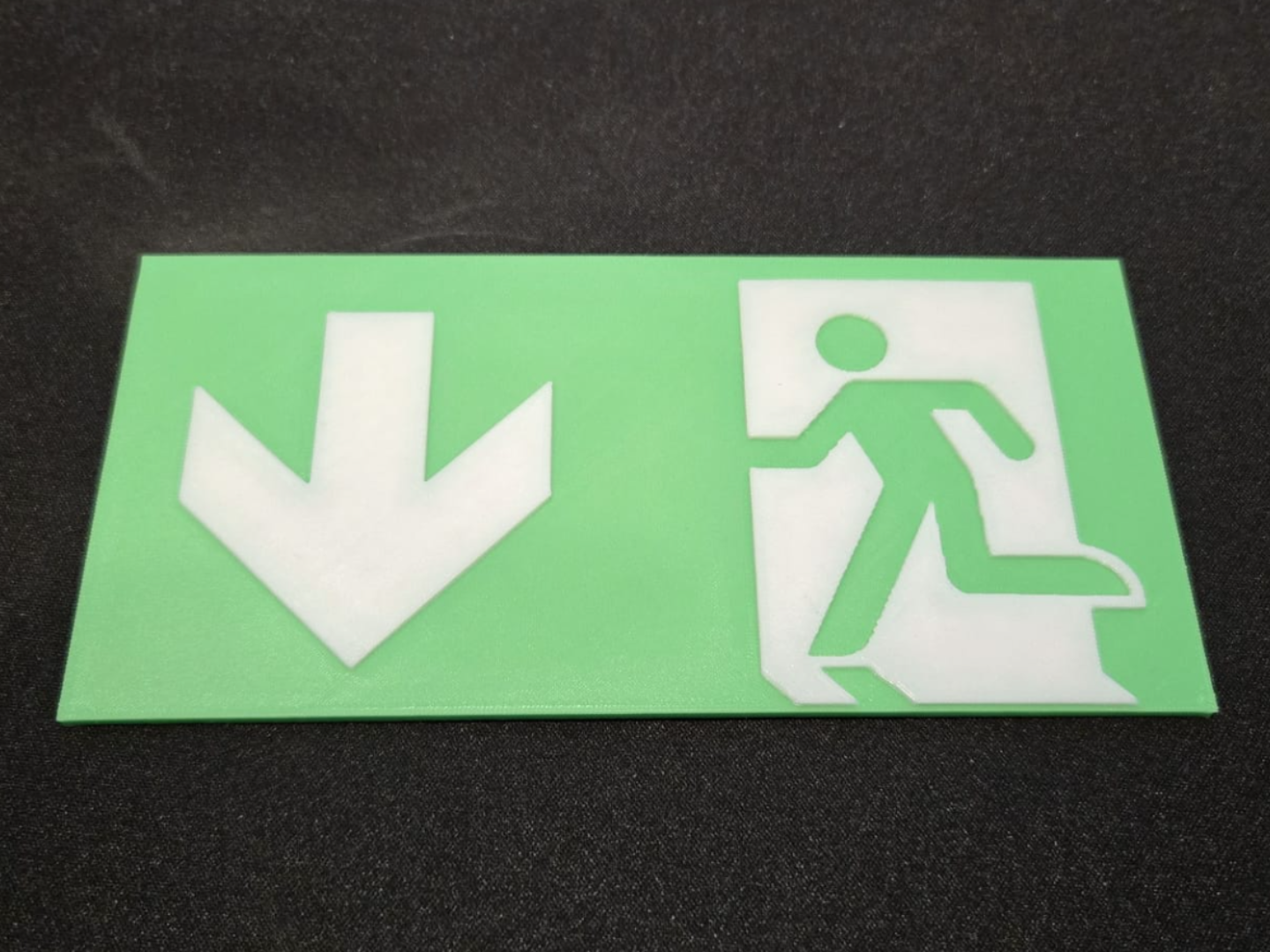 Emergency Exit Sign - Down Arrow