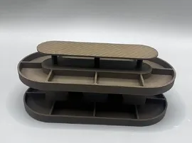 Double layer disc shelf