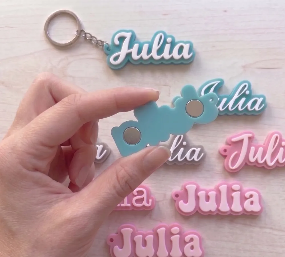 Customizable Keychain - Magnet - Full Parametric - Free 3D Print Model ...
