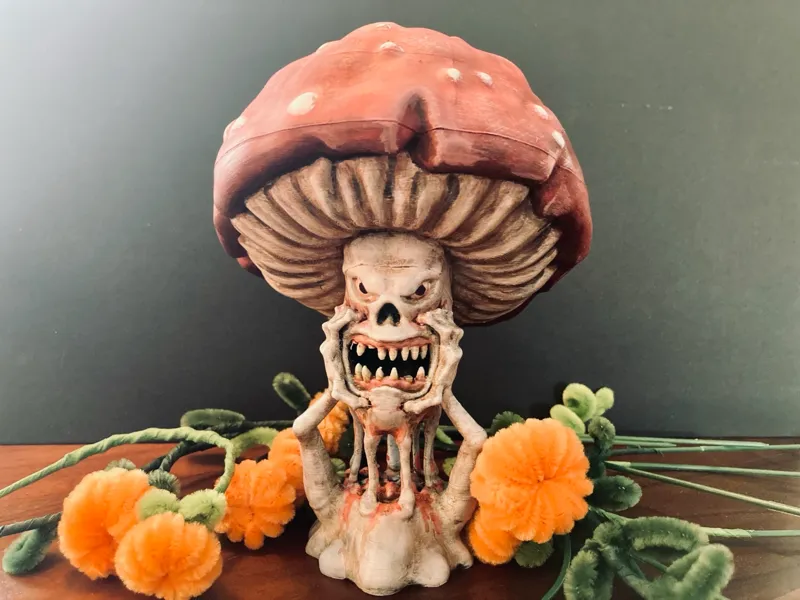 Shredcap  -- mushroom halloween decor --