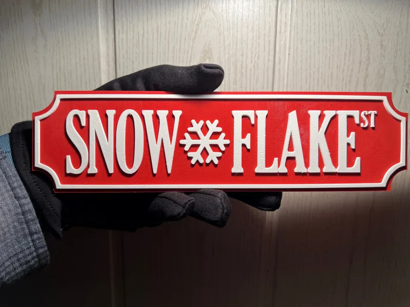 Christmas Snow Flake Sign