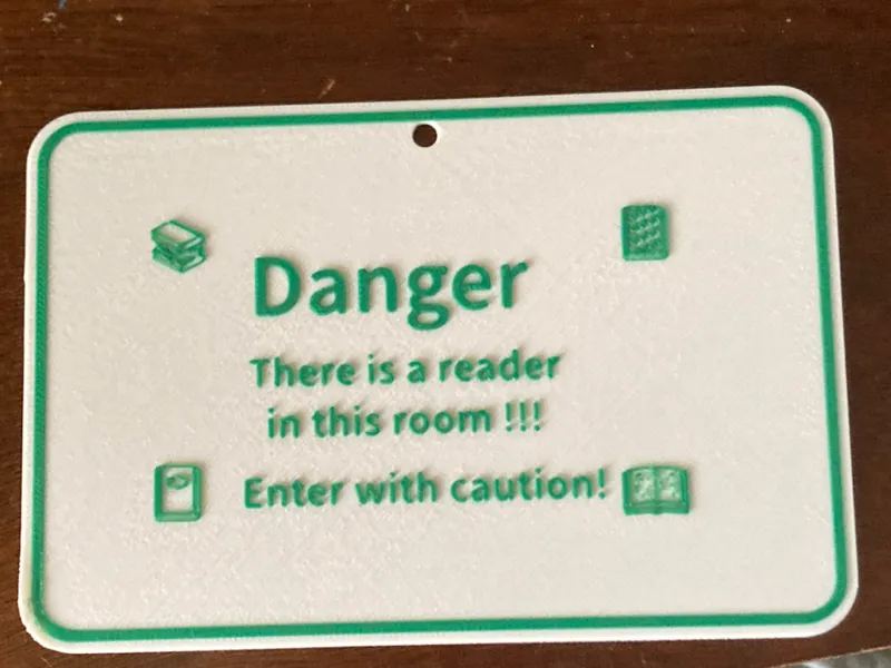 Funny Reading Sign 