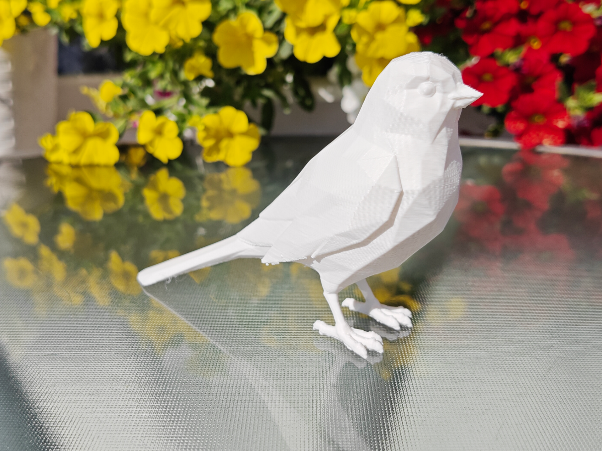 Geometric Low Poly Canary Figurine