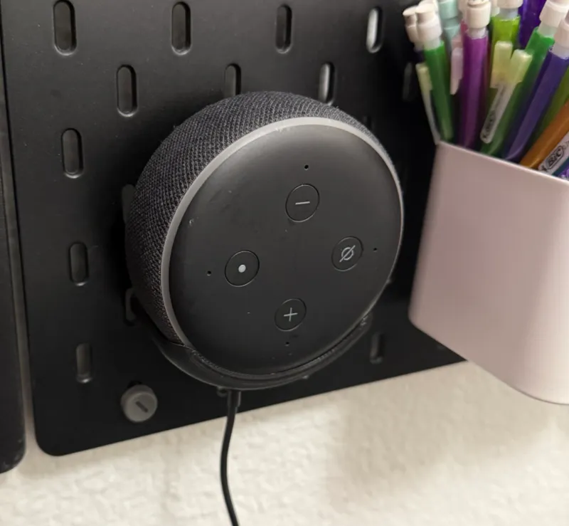 Ikea Skadis/Pegboard Alexa Echo Mount