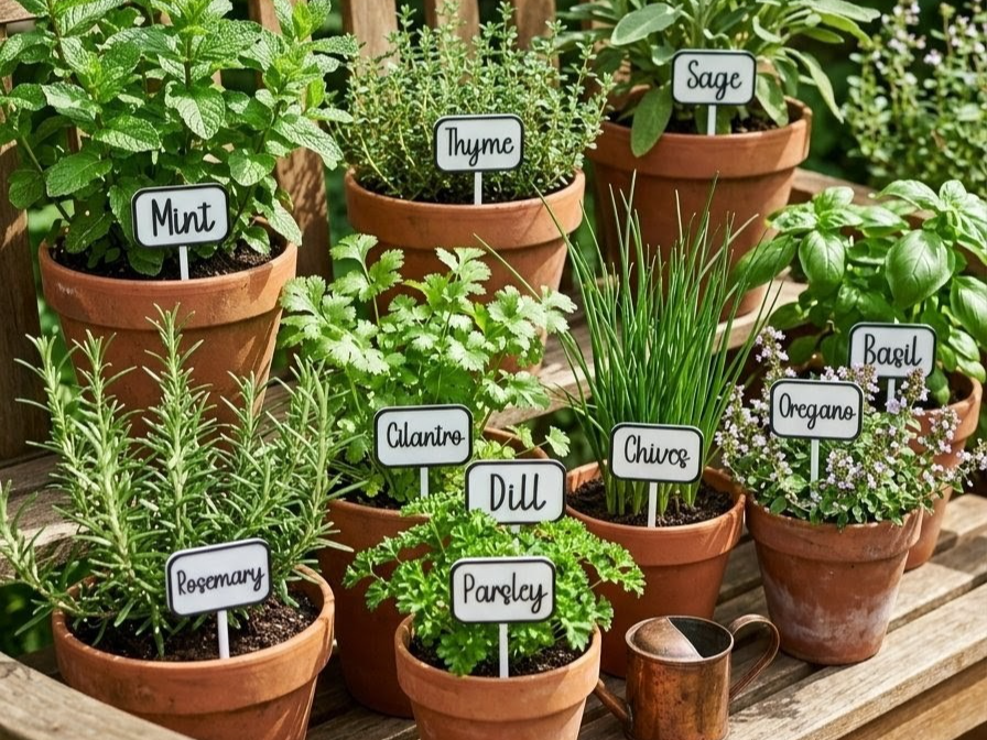Minimalist Herb Garden Plant Markers 