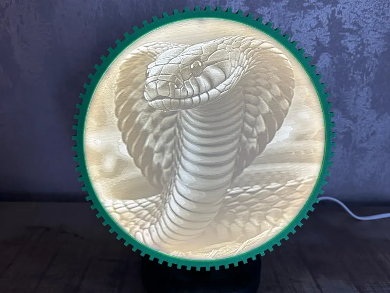 Lithophane Lampe Personalisierbar/Kobra Light Box