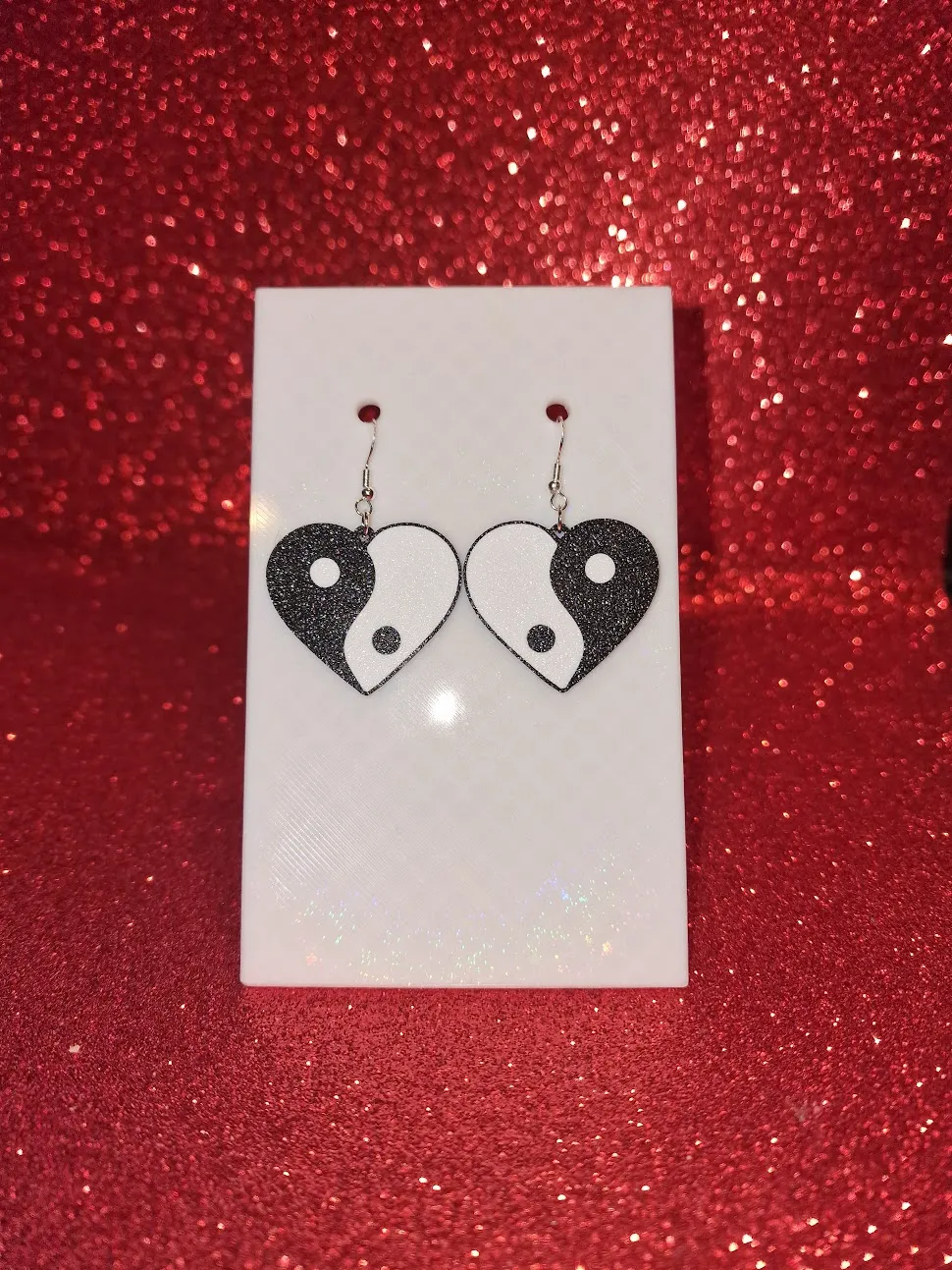 Heart Yin & Yang earrings view 2