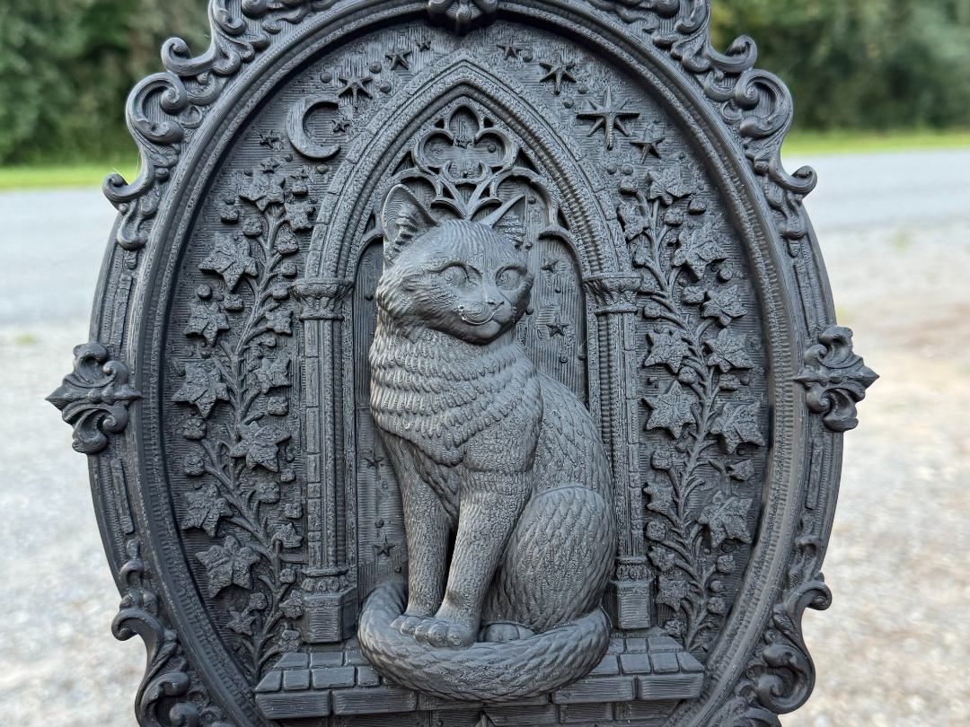 Victorian Cat in Window Frame - 1