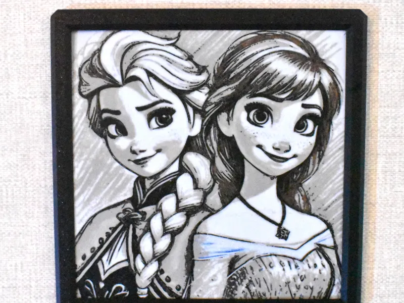 Elsa and Anna, Frozen Hueforge