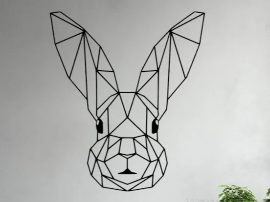 Geometric Easter Bunny Modern Designe