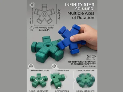 Infinity Star Spinner - Perfect Kids Toy - Fidget