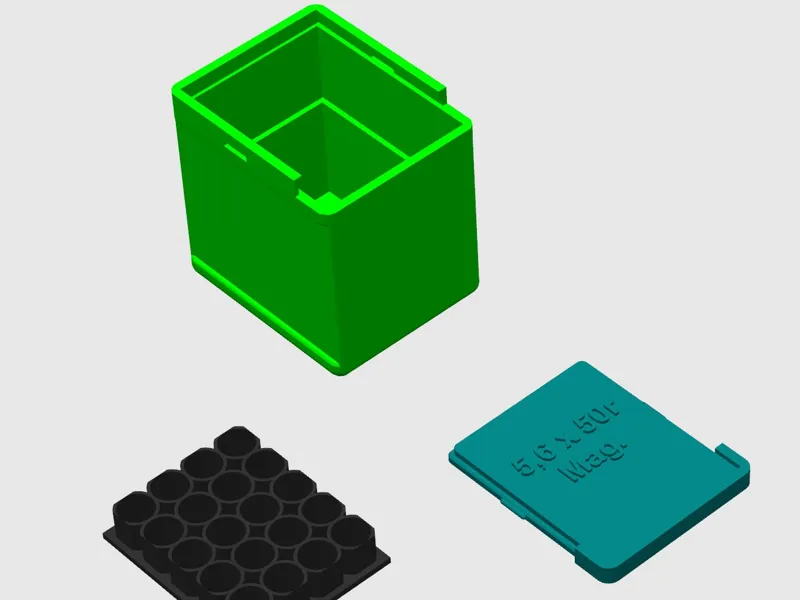 5.6 x 50r Magnum ammo box 20pcs 4x5