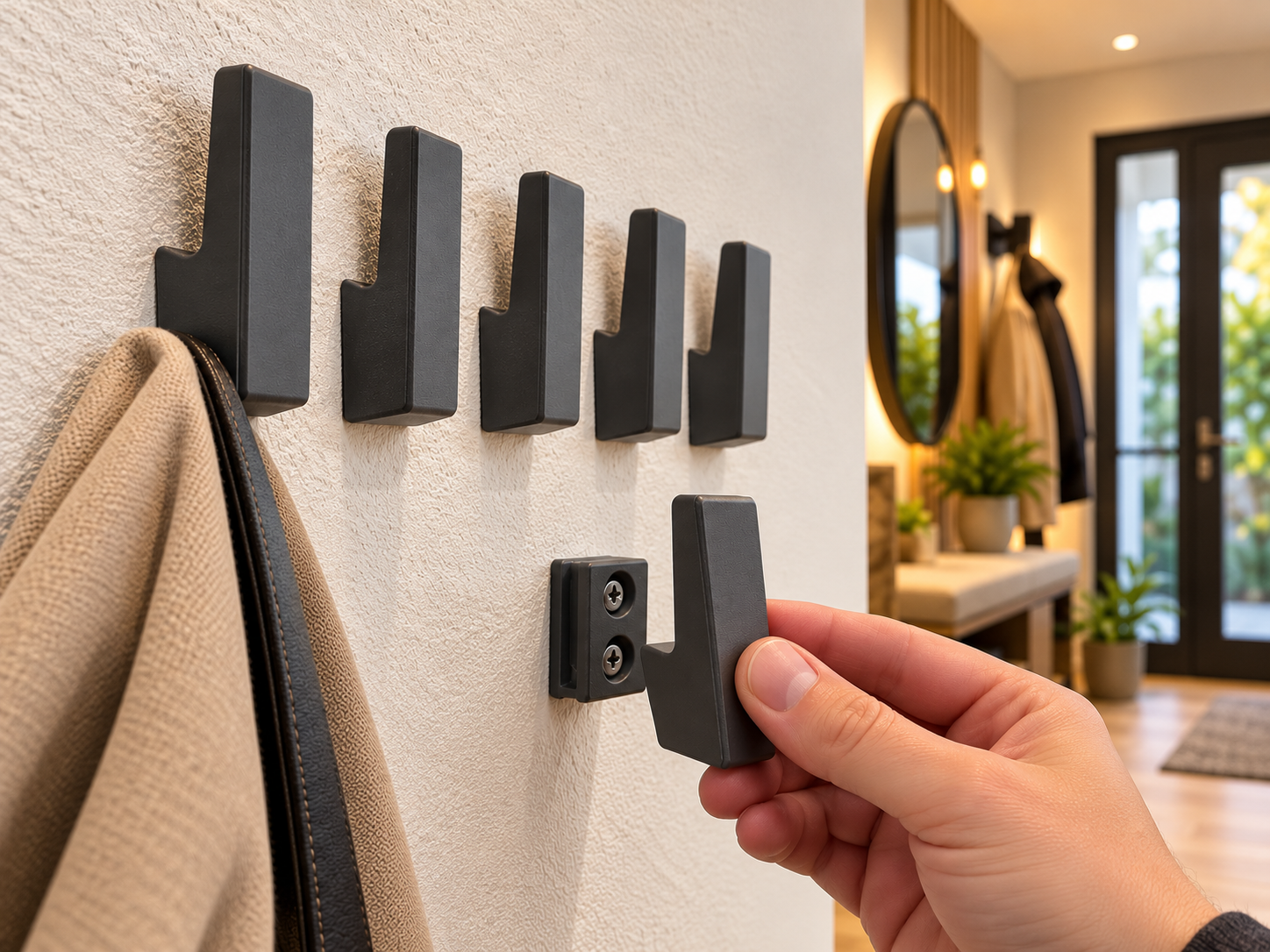 Wall hook - Hidden Screws & Locking Mechanism - 1