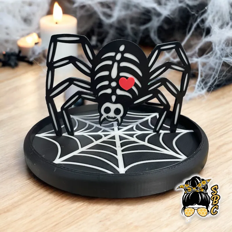Skelly the Skeleton Spider, trinket tray and stand