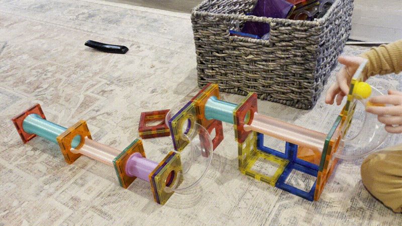 Straight Marble Pipes for Magnetic Tiles