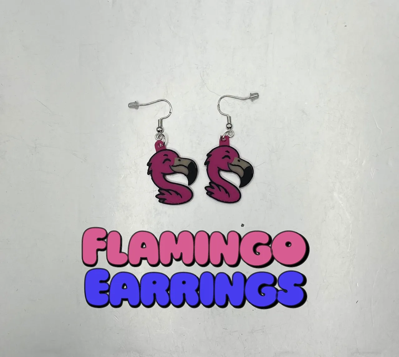 Flamingo Earrings view 3