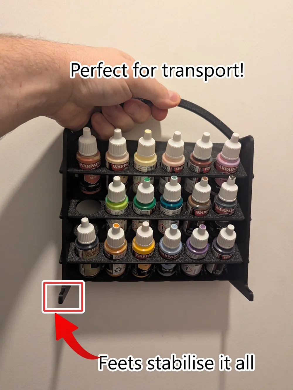 Army Painter/Vallejo dropper bottle paint rack 18 - Free 3D Print Model ...