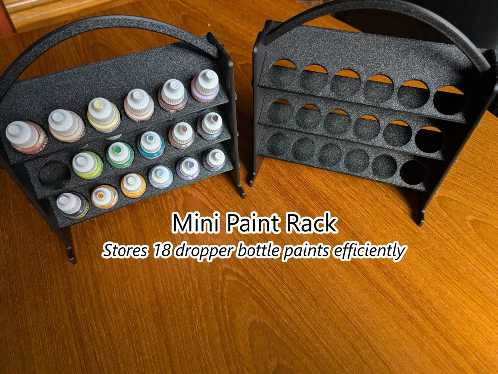 Army Painter/Vallejo dropper bottle paint rack 18 - Free 3D Print Model ...