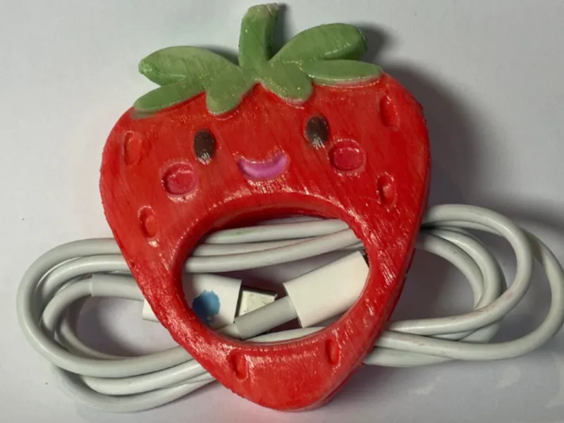BerryWrap - Strawberry Cable Holder