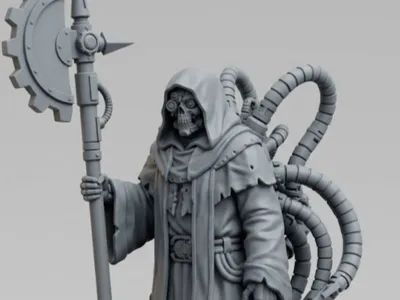 Grimdark Tech-Priest Proxy – Sci-Fi Gothic Cyborg